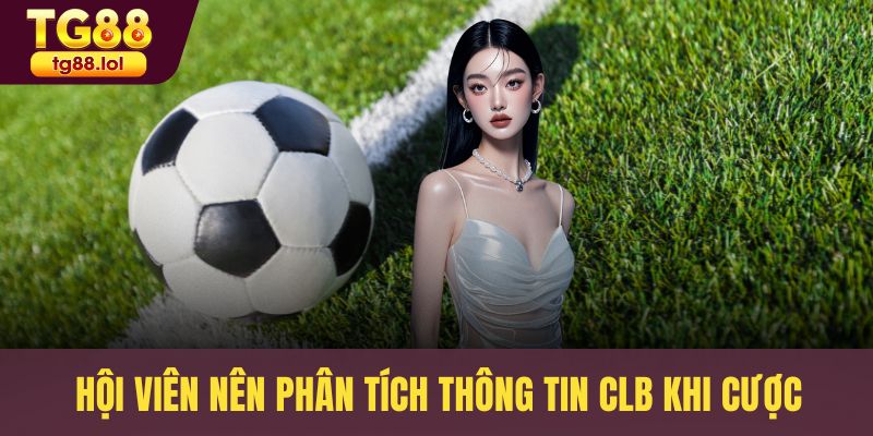 Hội viên nên phân tích thông tin CLB khi cược